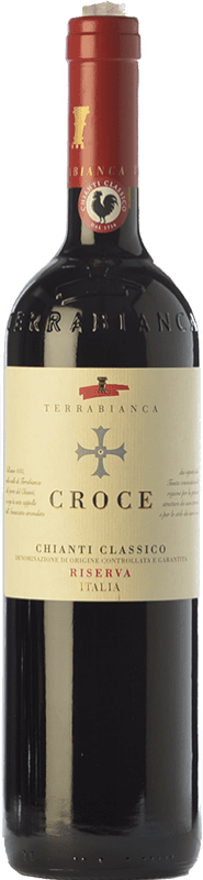 29,95 € Envio grátis | Vinho tinto Terrabianca Croce Reserva D.O.C.G. Chianti Classico Tuscany Itália Sangiovese, Canaiolo Garrafa 75 cl
