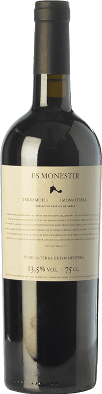 48,95 € 免费送货 | 红酒 Terramoll Es Monestir 岁 I.G.P. Vi de la Terra de Formentera 巴利阿里群岛 西班牙 Merlot, Monastrell 瓶子 75 cl