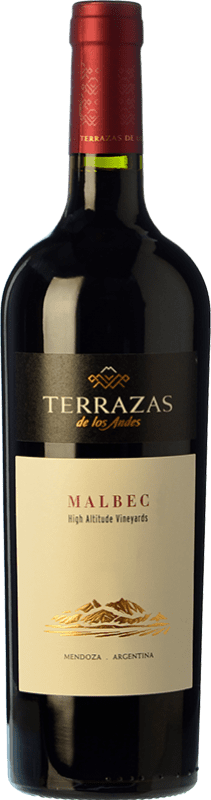 18,95 € 免费送货 | 红葡萄酒 Terrazas de los Andes High Altitude Crianza — 陈酿 I.G. Mendoza 门多萨 阿根廷 Malbec — 马尔贝克 75 cl