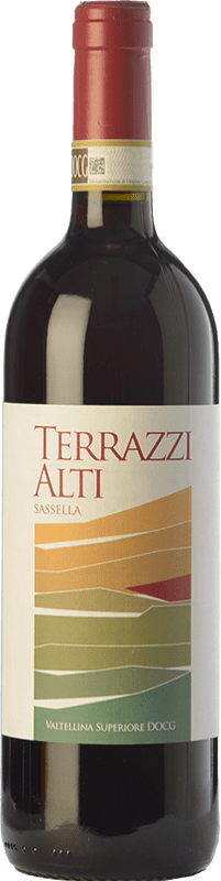 29,95 € Kostenloser Versand | Rotwein Terrazzi Alti Sassella D.O.C.G. Valtellina Superiore Lombardei Italien Nebbiolo Flasche 75 cl