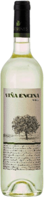 8,95 € Envío gratis | Vino blanco Elvi Viña Encina Mevushal Blanco D.O. La Mancha Castilla la Mancha España Macabeo, Moscatel Amarillo Botella 75 cl