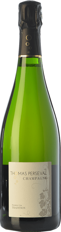58,95 € Бесплатная доставка | Белое игристое Thomas Perseval Tradition A.O.C. Champagne шампанское Франция Pinot Black, Chardonnay, Pinot Meunier бутылка 75 cl