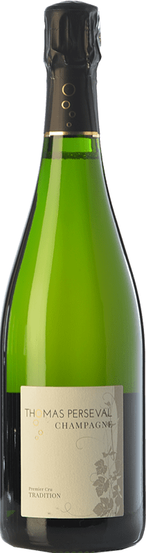 56,95 € Kostenloser Versand | Weißer Sekt Thomas Perseval Tradition A.O.C. Champagne Champagner Frankreich Spätburgunder, Chardonnay, Pinot Meunier Flasche 75 cl