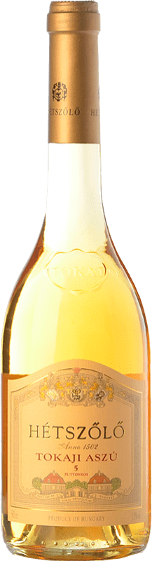 58,95 € Бесплатная доставка | Сладкое вино Tokaj-Hétszolo Aszú 5 Puttonyos I.G. Tokaj-Hegyalja Токай Венгрия Furmint бутылка Medium 50 cl