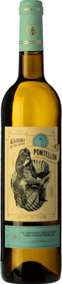 18,95 € 免费送货 | 白酒 Tollodouro Pontellón 年轻的 D.O. Rías Baixas 加利西亚 西班牙 Albariño 瓶子 75 cl