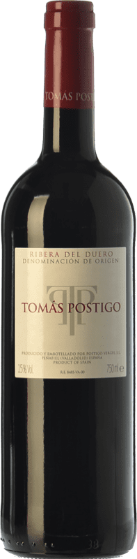 51,95 € Envio grátis | Vinho Tinto Tomás Postigo Crianza D.O. Ribera del Duero Castela e Leão Espanha Tempranillo, Merlot, Cabernet Sauvignon 75 cl