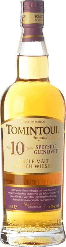 52,95 € Envío gratis | Whisky Single Malt Tomintoul Speyside Reino Unido 10 Años Botella 70 cl