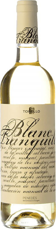 12,95 € Spedizione Gratuita | Vino Bianco Torelló Tranquille D.O. Penedès Catalogna Spagna Macabeo, Xarel·lo, Parellada Eco — Biologico 75 cl