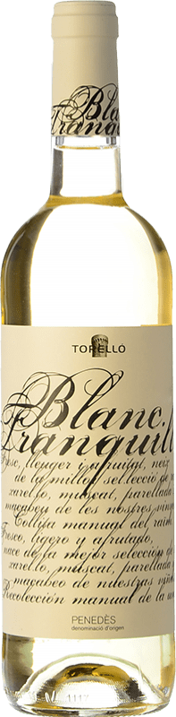 9,95 € Envío gratis | Vino blanco Torelló Blanc Tranquille D.O. Penedès Cataluña España Macabeo, Xarel·lo, Parellada Botella 75 cl