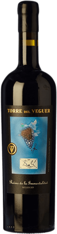 31,95 € Free Shipping | Red wine Torre del Veguer Raïms de la Immortalitat Negre Aged D.O. Penedès Catalonia Spain Merlot, Cabernet Sauvignon, Petite Syrah Bottle 75 cl