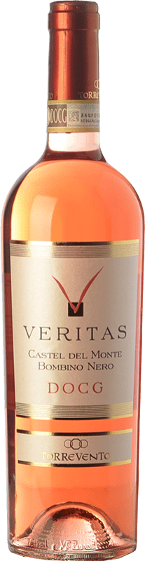 9,95 € Kostenloser Versand | Roséwein Torrevento Veritas D.O.C. Castel del Monte Apulien Italien Bombino Flasche 75 cl
