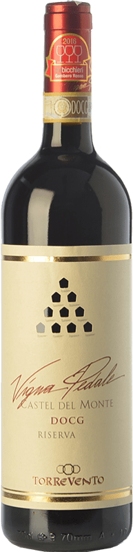 16,95 € Envio grátis | Vinho Tinto Torrevento Vigna Pedale Reserva D.O.C. Castel del Monte Puglia Itália Nero di Troia Garrafa 75 cl