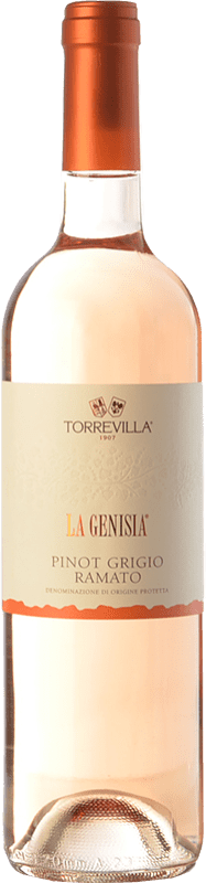 11,95 € Kostenloser Versand | Weißwein Torrevilla La Genisia Pinot Grigio Ramato D.O.C. Oltrepò Pavese Lombardei Italien Grauburgunder Flasche 75 cl