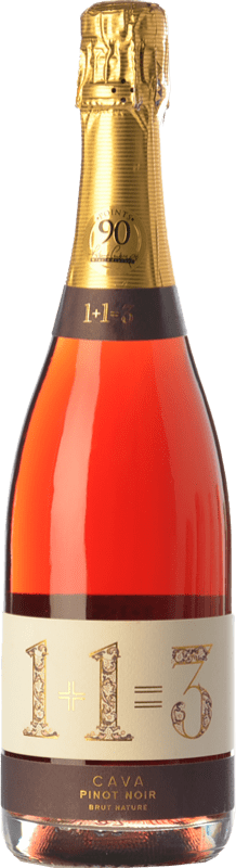 15,95 € Free Shipping | Rosé sparkling U Més U 1 + 1 Igual a 3 Rosat Brut Nature Reserve D.O. Cava Catalonia Spain Pinot Black Bottle 75 cl