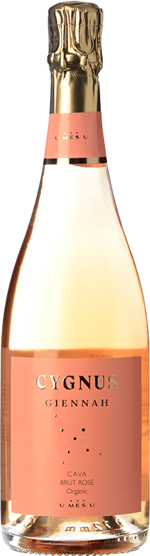 9,95 € Бесплатная доставка | Розовое игристое вино U Més U Cygnus Giennah Brut — брют Rosé — Розе молодое D.O. Cava Каталония Испания Garnacha — Гренаш, Pinot Noir — Пино Нуар, Trepat — Трепат Organic — Органический Бутылка 75 cl