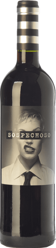 12,95 € Free Shipping | Red wine Uvas Felices Sospechoso Young I.G.P. Vino de la Tierra de Castilla Castilla la Mancha Spain Tempranillo, Tinta de Toro Jéroboam Bottle-Double Magnum 3 L