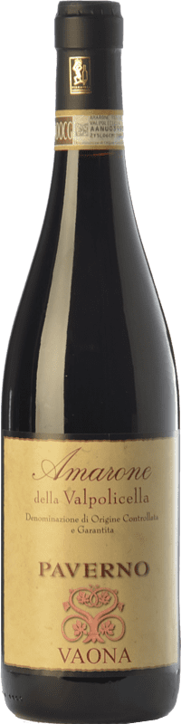 41,95 € Envoi gratuit | Vin rouge Vaona Paverno D.O.C.G. Amarone della Valpolicella Vénétie Italie Corvina, Rondinella, Molinara Bouteille 75 cl
