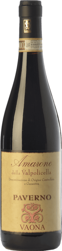 43,95 € Envio grátis | Vinho Tinto Vaona Paverno D.O.C.G. Amarone della Valpolicella Vêneto Itália Corvina, Rondinella, Molinara 75 cl