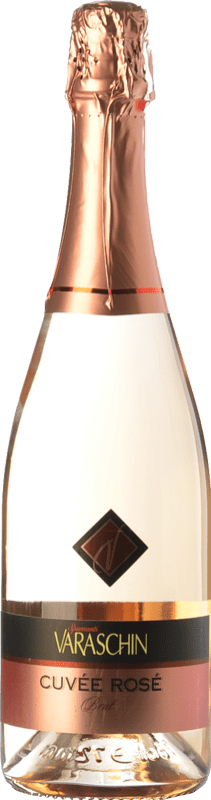 12,95 € 免费送货 | 玫瑰气泡酒 Varaschin Cuvée Rosé D.O.C. Prosecco 威尼托 意大利 Glera, Muscatel Rosé 瓶子 75 cl