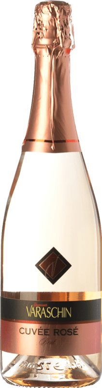 13,95 € 免费送货 | 玫瑰气泡酒 Varaschin Cuvée Rosé D.O.C. Prosecco 威尼托 意大利 Glera, Muscatel Rosé 瓶子 75 cl