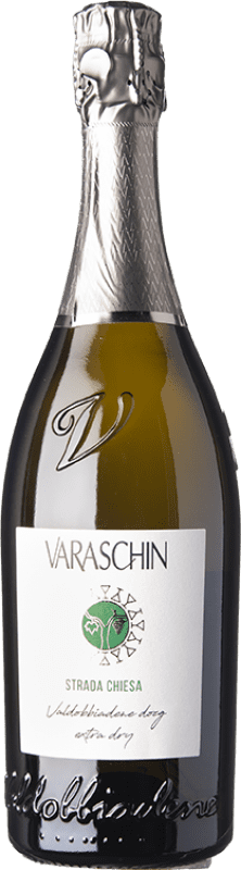16,95 € Бесплатная доставка | Белое игристое вино Varaschin Extra Seco — Экстра сухое D.O.C.G. Prosecco di Conegliano-Valdobbiadene Treviso Италия Glera — Глера 75 cl