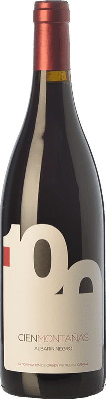 26,95 € Бесплатная доставка | Красное вино Vidas 100 Montañas старения D.O.P. Vino de Calidad de Cangas Княжество Астурия Испания Albarín Black бутылка 75 cl