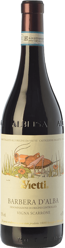 72,95 € 免费送货 | 红酒 Vietti Vigna Scarrone D.O.C. Barbera d'Alba 皮埃蒙特 意大利 Barbera 瓶子 75 cl