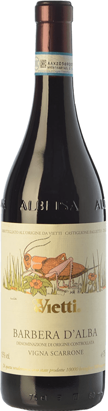 59,95 € Envío gratis | Vino Tinto Vietti Vigna Scarrone D.O.C. Barbera d'Alba Piemonte Italia Barbera 75 cl