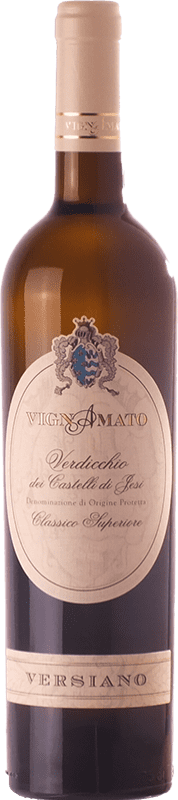 11,95 € Envío gratis | Vino blanco Vignamato Classico Superiore Versiano D.O.C. Verdicchio dei Castelli di Jesi Marche Italia Verdicchio Botella 75 cl