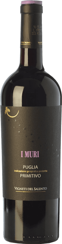 10,95 € 免费送货 | 红酒 Vigneti del Salento I Muri I.G.T. Puglia 普利亚大区 意大利 Primitivo 瓶子 75 cl