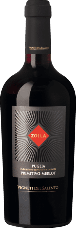 14,95 € 送料無料 | 赤ワイン Vigneti del Salento Zolla I.G.T. Puglia プーリア イタリア Merlot, Primitivo ボトル 75 cl