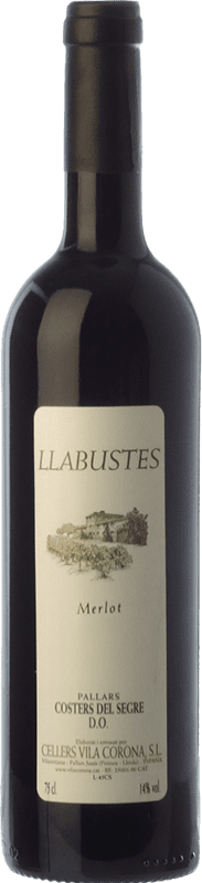 10,95 € Free Shipping | Red wine Vila Corona Llabustes Young D.O. Costers del Segre Catalonia Spain Merlot Bottle 75 cl