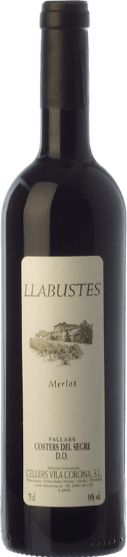 9,95 € 免费送货 | 红酒 Vila Corona Llabustes 年轻的 D.O. Costers del Segre 加泰罗尼亚 西班牙 Merlot 瓶子 75 cl
