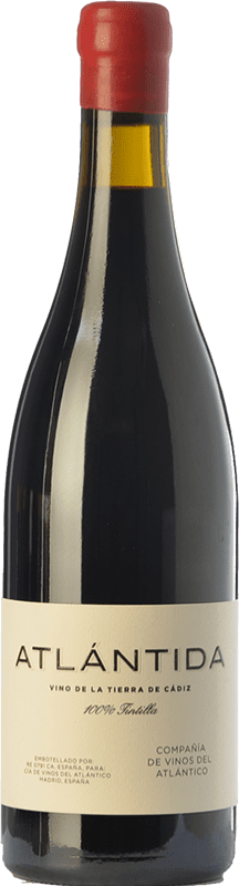 22,95 € Free Shipping | Red wine Vinos del Atlántico Atlántida Aged I.G.P. Vino de la Tierra de Cádiz Andalusia Spain Tintilla Bottle 75 cl