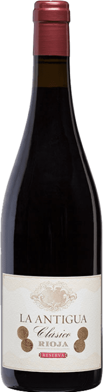 23,95 € Kostenloser Versand | Rotwein Vinos del Atlántico La Antigua Reserve D.O.Ca. Rioja La Rioja Spanien Tempranillo, Grenache, Graciano Flasche 75 cl