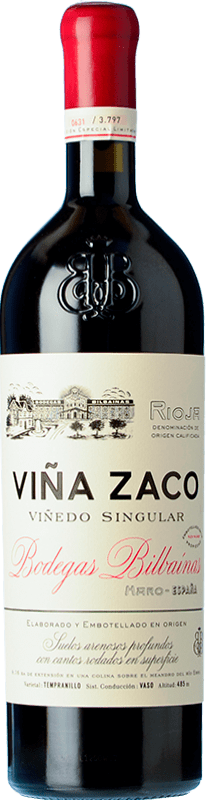 57,95 € 免费送货 | 红酒 Bodegas Bilbaínas Viña Zaco D.O.Ca. Rioja 拉里奥哈 西班牙 Tempranillo 瓶子 75 cl