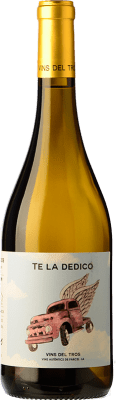 9,95 € Envío gratis | Vino blanco Vins del Tros Te la Dedico D.O. Terra Alta Cataluña España Garnacha Blanca, Chenin Blanco Botella 75 cl