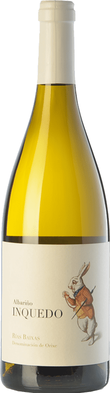 11,95 € Envio grátis | Vinho branco Vins Inquiets Albariño Inquedo D.O. Rías Baixas Galiza Espanha Treixadura, Albariño Garrafa 75 cl