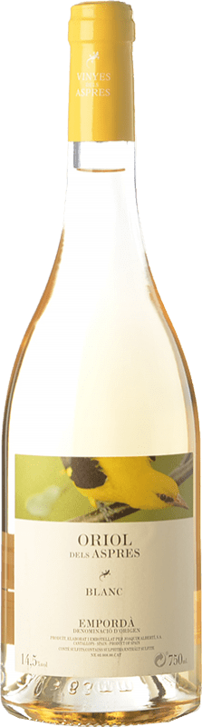 10,95 € Envío gratis | Vino blanco Aspres Oriol Blanc D.O. Empordà Cataluña España Garnacha Gris Botella 75 cl