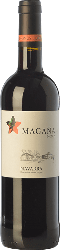 12,95 € Free Shipping | Red wine Viña Magaña Dignus Young D.O. Navarra Navarre Spain Tempranillo, Merlot, Cabernet Sauvignon Bottle 75 cl