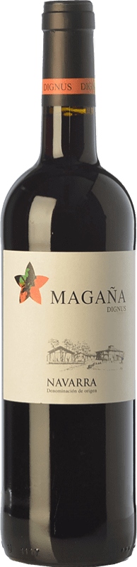 8,95 € Бесплатная доставка | Красное вино Viña Magaña Dignus молодое D.O. Navarra Наварра Испания Tempranillo — Темпранильо, Merlot — Мерло, Cabernet Sauvignon — Каберне Совиньон Бутылка 75 cl