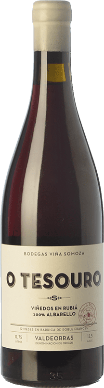 29,95 € 免费送货 | 红酒 Viña Somoza Tesouro 年轻的 D.O. Valdeorras 加利西亚 西班牙 Brancellao 瓶子 75 cl
