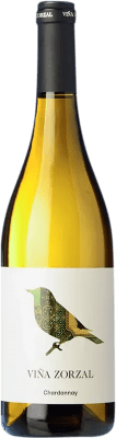 9,95 € Envío gratis | Vino Blanco Viña Zorzal D.O. Navarra Navarra España Chardonnay 75 cl