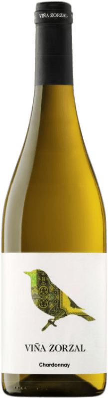 9,95 € Envío gratis | Vino blanco Viña Zorzal D.O. Navarra Navarra España Chardonnay Botella 75 cl