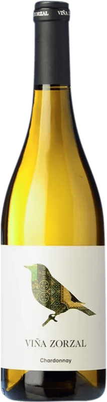 6,95 € Envío gratis | Vino blanco Viña Zorzal D.O. Navarra Navarra España Chardonnay Botella 75 cl