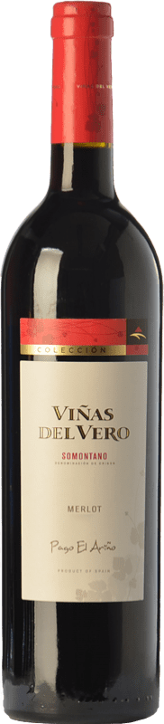 13,95 € Envío gratis | Vino Tinto Viñas del Vero Colección Joven D.O. Somontano Aragón España Merlot 75 cl