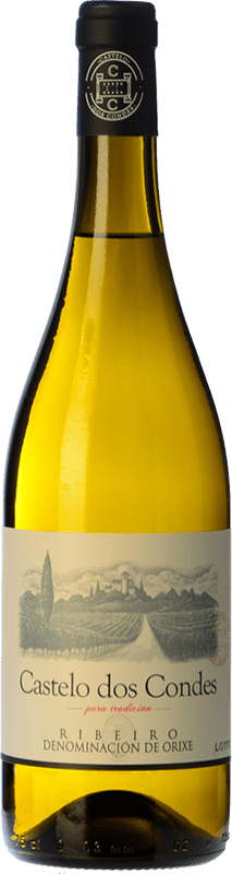 4,95 € Spedizione Gratuita | Vino Bianco Viñedos de Altura Castelo Dos Condes Giovane D.O. Ribeiro Galizia Spagna Palomino Fino 75 cl