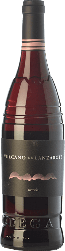 38,95 € Free Shipping | Rosé wine Vulcano D.O. Lanzarote Canary Islands Spain Listán Black Bottle 75 cl