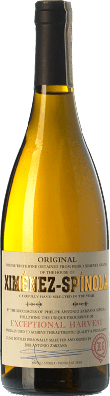 25,95 € Envio grátis | Vinho branco Ximénez-Spínola Exceptional Harvest Crianza D.O. Manzanilla-Sanlúcar de Barrameda Andaluzia Espanha Pedro Ximénez Garrafa 75 cl