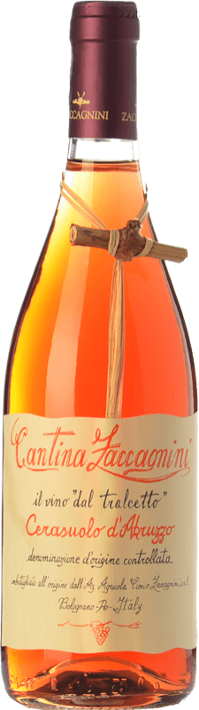 9,95 € Kostenloser Versand | Rosé-Wein Zaccagnini Tralcetto D.O.C. Cerasuolo d'Abruzzo Abruzzen Italien Montepulciano Flasche 75 cl